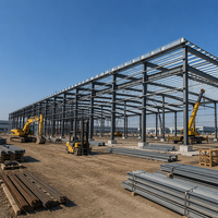 Bâtiment Moderne Préfabriqué pour Supermarché, Ferme, Hangar Industriel, Grande Structure en Acier pour Entrepôt