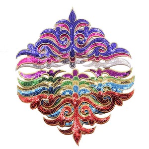 Abito Costume abbellimento ricamo paillettes adesivo ferro-on scarpe borse cappello decorativo scintillio - Product Image 1