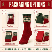 Chaussettes en coton personnalisées, nouvelle marque East Crew, chaussettes à logo jacquard, design de Noël, chaussettes colorées tendance pour les fêtes