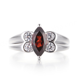 Anillo de Piedra Preciosa Natural con Forma de Marquesa, Anillo de Plata de Ley 925, Anillo de Declaración para Mujer, Chapado en Oro de 10K y 18K - Product Image 5