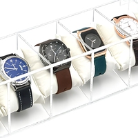 Boîte de rangement et de présentation rotative moderne en verre transparent écologique pour montres et bijoux, idéale pour chambre, salon et salle d'exposition
