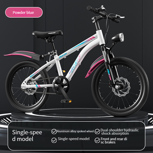 Bicicletta da <span class=keywords><strong>Montagna</strong></span> con Forcella Ammortizzata e Telaio in Acciaio ad Alto Tenore di Carbonio, Freni a Doppio Disco <span class=keywords><strong>per</strong></span> <span class=keywords><strong>Bambini</strong></span> 6-18 Anni (18-24 Pollici) - Product Image 5