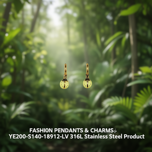 SmileJoyas Pendentifs et breloques unisexes en acier inoxydable 316L plaqué or, forme d'insecte mignonne, tendance - Product Image 3