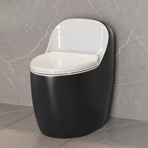 TAME人気新デザインマットレッドブラックグレーカラー、ホワイトカバーシート付きワンピーストイレ、バスルームセラミックトイレボウル - Product Image 4