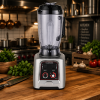 Mixeur Commercial Robuste 2,5 L 1800 W 10 Vitesses en Acier Inoxydable Multi-lames pour Broyer la Glace et Préparer les Smoothies – Idéal pour les Cantines Scolaires