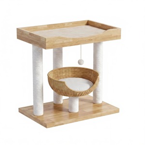 Árbol para gatos Maine Coon/cama para gatos/árbol para gatos integrado con poste rascador de sisal, estructura grande para gatos Ragdoll que ahorra espacio - Product Image 2