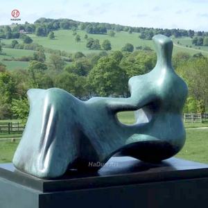 Al aire libre grande famoso latón escultura artistas Henry Moore bronce sentado mujer estatua - Product Image 4