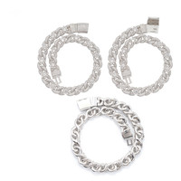 Collier chaîne cubaine en forme de fleur à 8 branches de 18 mm, base en cuivre, zircon 5A, style hip-hop, pour hommes et femmes, cadeau et fête, vente en gros d'usine