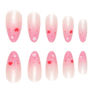 Almendra francesa usable falso desmontable prensa en las <span class=keywords><strong>uñas</strong></span> En Gros Rosa <span class=keywords><strong>amor</strong></span> degradado acrílico <span class=keywords><strong>uñas</strong></span> pegadas en las <span class=keywords><strong>uñas</strong></span> - Product Image 5