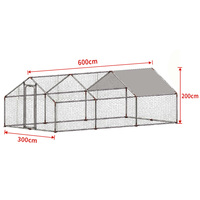 Dropshipping USA - En stock - Poulailler métallique 3*6M, poulailler pas cher, cages pour poulets
