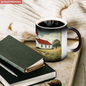 Mug magique en céramique noir givré de 11 oz, changeant de couleur à la chaleur, souvenir de fête d'anniversaire, cadeau - Product Image 3
