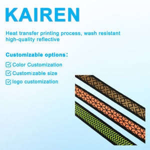 <span class=keywords><strong>Cinta</strong></span> Reflectante Elástica <span class=keywords><strong>Personalizada</strong></span> con Rayas Impresas por Transferencia <span class=keywords><strong>de</strong></span> Calor, <span class=keywords><strong>Cinta</strong></span> <span class=keywords><strong>de</strong></span> <span class=keywords><strong>Seguridad</strong></span> <span class=keywords><strong>de</strong></span> Alta Visibilidad para Accesorios <span class=keywords><strong>de</strong></span> Ropa - Product Image 1