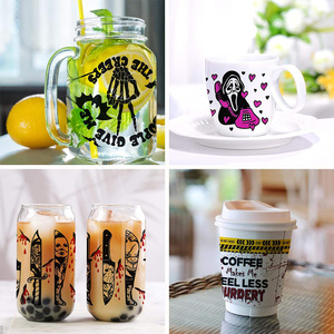 Adesivi UV DTF personalizzati per bicchieri da birra da 16 oz, tazze e tumbler, ideali per insegnanti - Vendita calda all'ingrosso - Product Image 5