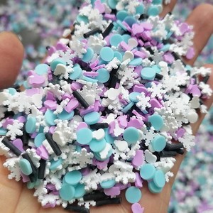 1kg bán buôn DIY Craft Slime sprinkles giáng sinh bông tuyết Snowman găng tay mix Polymer đất sét sprinkles lát - Product Image 5
