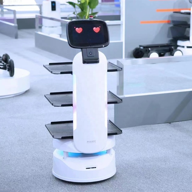 2026 Factory Price Food Delivery Robot Waiter Service for Restaurant Intelligent Food Delivery Service Waiter Robot with 3trays