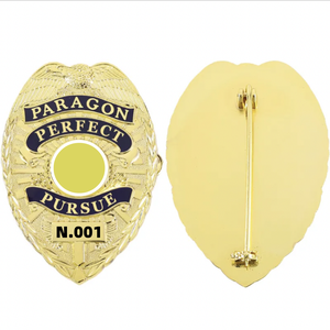 Nhà Sản Xuất Tùy Chỉnh Bảo Vệ An Ninh Phù Hiệu Mạ Vàng Lá Chắn Với UV In Ấn Laser Khắc Logo Chết Đúc Kỹ Thuật - Product Image 4