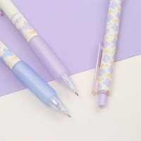 Stylo gel tulipe marguerite fraîche simple stylo roller fleur étudiant créatif 0.5mm noir