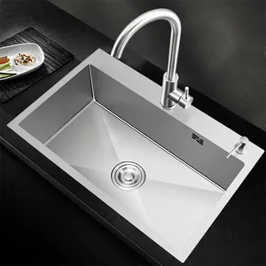 现代特殊定制不锈钢单碗手工厨房水槽