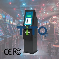 Kiosque commercial de rédemption de billets par code QR, imprimante pyramidale, système de distribution de monnaie, batterie rechargeable, machines de jeu d'adresse, version anglaise