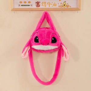 Wholesale Cute Multicolor <strong>Stitched</strong> Plush Crossbody <strong>Bag</strong> Large Capacity Girls Shoulder Cartoon Bear Handbag PP Cotton <strong>Stitched</strong> <strong>Bag</strong> - Product Image 3