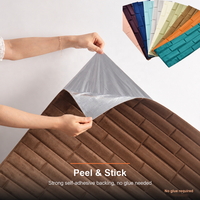Nouveau papier peint adhésif en velours, autocollant mural en tissu feutré, revêtement mural auto-adhésif en tissu floqué pour la décoration