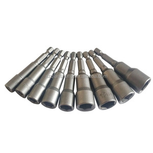 Lot de 10 embouts de tournevis magnétiques électriques 6-19 mm, jeu de douilles à chocs hexagonales métriques 1/4 pouce - Product Image 5