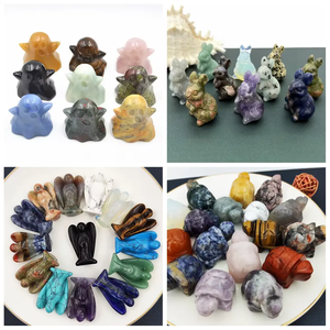 Estatua de Conejo Tallada a Mano con Piedras Energéticas Curativas de Reiki: Amatista Natural, Ónix, Lapislázuli, Unakita, Adorno Decorativo para el Hogar - Product Image 6