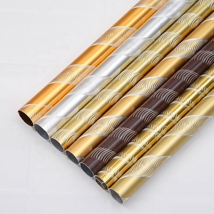 Rail de rideau <span class=keywords><strong>double</strong></span> en alliage d'aluminium couleur personnalisée, nouveau design, accessoires complets pour fenêtre domestique, <span class=keywords><strong>tringle</strong></span> à rideau - Product Image 2