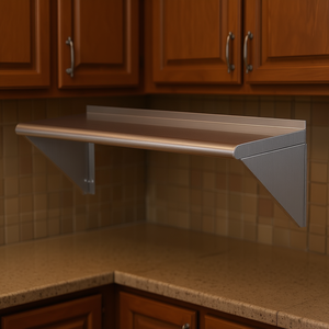 Estante de Pared de Acero Inoxidable D0100HAMXC7 de 12 x 36 Pulgadas, Resistente, para Almacenamiento en Restaurantes y Cocinas Comerciales, Estilo Industrial - Product Image 2