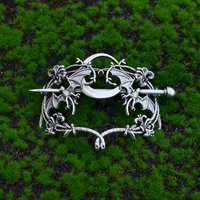 Nouvelle épingle à cheveux vintage en alliage électroplaqué Kun Hong, motif lune de Halloween et chauve-souris, bâton à cheveux coulissant style Viking, bijou pour femme, cadeau, 10 cm