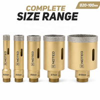 Kit de scies cloches diamantées OEM pour le perçage de trous dans les tuyaux de drainage et d'aération, diamètres 20mm, 25mm, 32mm, 40mm, 50mm, pour cuisine et salle de bain