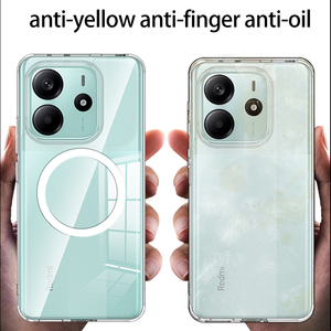 Rõ Ràng Trong Suốt Matte TPU PC Bìa Với Magnetic Trường Hợp Điện Thoại Đối Với Xiaomi Redmi Lưu Ý 14 4G Lưu Ý 13 Pro Cộng Với Chống Sốc Trường Hợp - Product Image 6