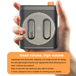 Nouveau amplificateur vocal mini 3 en 1 à double microphone, haut-parleur portable sans fil, réduction de bruit, microphone cravate pour guide touristique et enseignants - Product Image 6