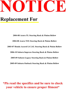 Frenzybro 2 pièces crémaillère <span class=keywords><strong>de</strong></span> <span class=keywords><strong>direction</strong></span> et pignon <span class=keywords><strong>de</strong></span> <span class=keywords><strong>biellette</strong></span> intérieure <span class=keywords><strong>soufflet</strong></span> botte pour 2004 2005 2006 2007 2008 Honda K150281 - Product Image 2