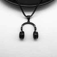Collier Pendentif en Acier Inoxydable PVD Anti-ternissement, Accessoire Hip Hop pour DJ, Bijoux de Mode Raffinés pour Hommes, Vente en Gros