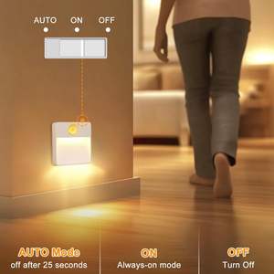 Produits Tendances 2026 : Veilleuses LED sans fil intelligentes à détecteur de mouvement pour lit, 5 couleurs, à piles, intensité réglable, pour escaliers et marches - Product Image 5