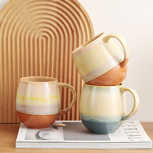 Nordic Persoonlijkheidsgradiënt Reactieve Glazuur Grote Thuis Latte Melkpaar Kopjes Keramische Koffiemokken Voor Cadeau - Product Image 2