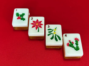 Ensemble <span class=keywords><strong>de</strong></span> mahjong américain en acrylique double couche avec paillettes dorées <span class=keywords><strong>de</strong></span> luxe pour <span class=keywords><strong>Noël</strong></span>, 160 tuiles, gravées avec des chiffres arabes, cadeau <span class=keywords><strong>de</strong></span> fête - Product Image 4