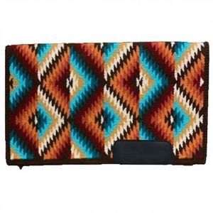 Manta de Silla de Montar Occidental Profesional, Colorida, Ecológica, Duradera, Tejida a Mano, Rellena de Lana, Totalmente Personalizable, Diseñada para Rodeo - Product Image 1