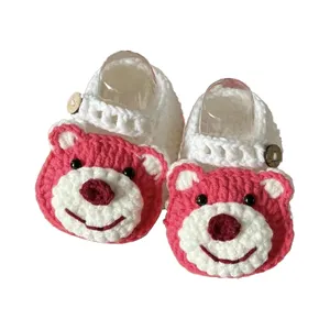 Baby Woolen Shoes Hand Woven Baby Diy Crochet Material Slippers Full-Term Newborns Winter Knitted Children's Shoes