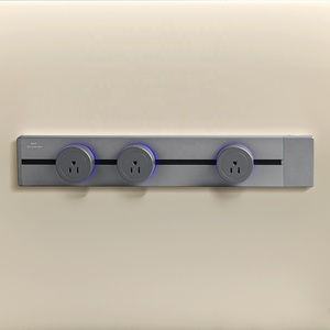 Regleta de montaje en pared para mesa y riel de pared Toma de pista de alimentación móvil para enchufe USB tipo C de EE. UU./UE/<span class=keywords><strong>Universal</strong></span>/Reino Unido - Product Image 1