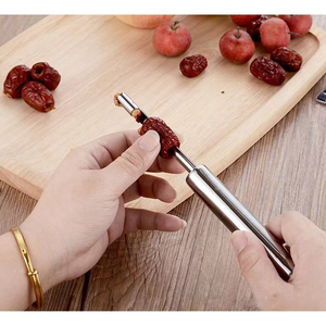 เครื่องคว้านผลไม้สแตนเลสอเนกประสงค์4ขนาดใบมีดหยักคมสำหรับคว้านเมล็ดเชอร์รี่พุทราแอปเปิ้ล - Product Image 5