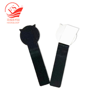 Clip de fixation en nylon pour le bureau, fil noir, crochet et boucle réglables, attaches de câble auto-adhésives