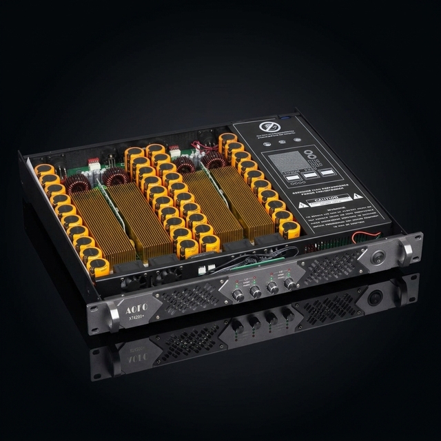 Professional 1U Class D Power Amplifier 4 Channel 2000W X4 High Power Audio Amplifier for Subwoofer Line Array Stage Sound OEM
