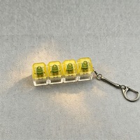 Custom Keycap KeyChain Creative KeyChain Keyboard Feeling Mini Decompression Teens Sensory PVC Keycaps Key Chain Ornaments Toy