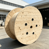 Emballages en bois pour câbles à fibres optiques, écologiques, recyclables et réutilisables pour les télécommunications