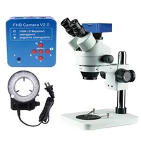 Eakins-microscopio Trinocular con pantalla lcd invertida, compuesto de fibra ligera, wifi, vídeo 10x, estéreo, con cámara digital