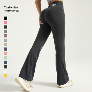 Leggings Deportivos de Cintura Alta, Largos, Sostenibles, con Corte Acampanado, Color Sólido, para Yoga, Absorben el Sudor, con Elasticidad en Cuatro Direcciones, 2026 - Product Image 2