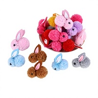 Pompons en fausse fourrure de lapin en laine islandaise hautement élastique, accessoires pour cheveux DIY, embellissements pour lanternes, vêtements