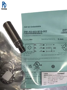 เซ็นเซอร์ควบคุม PLC เซ็นเซอร์ตรวจจับระยะใกล้แบบเหนี่ยวนำ ยี่ห้อใหม่แท้ DW-AS-603-M18-002 - Product Image 1